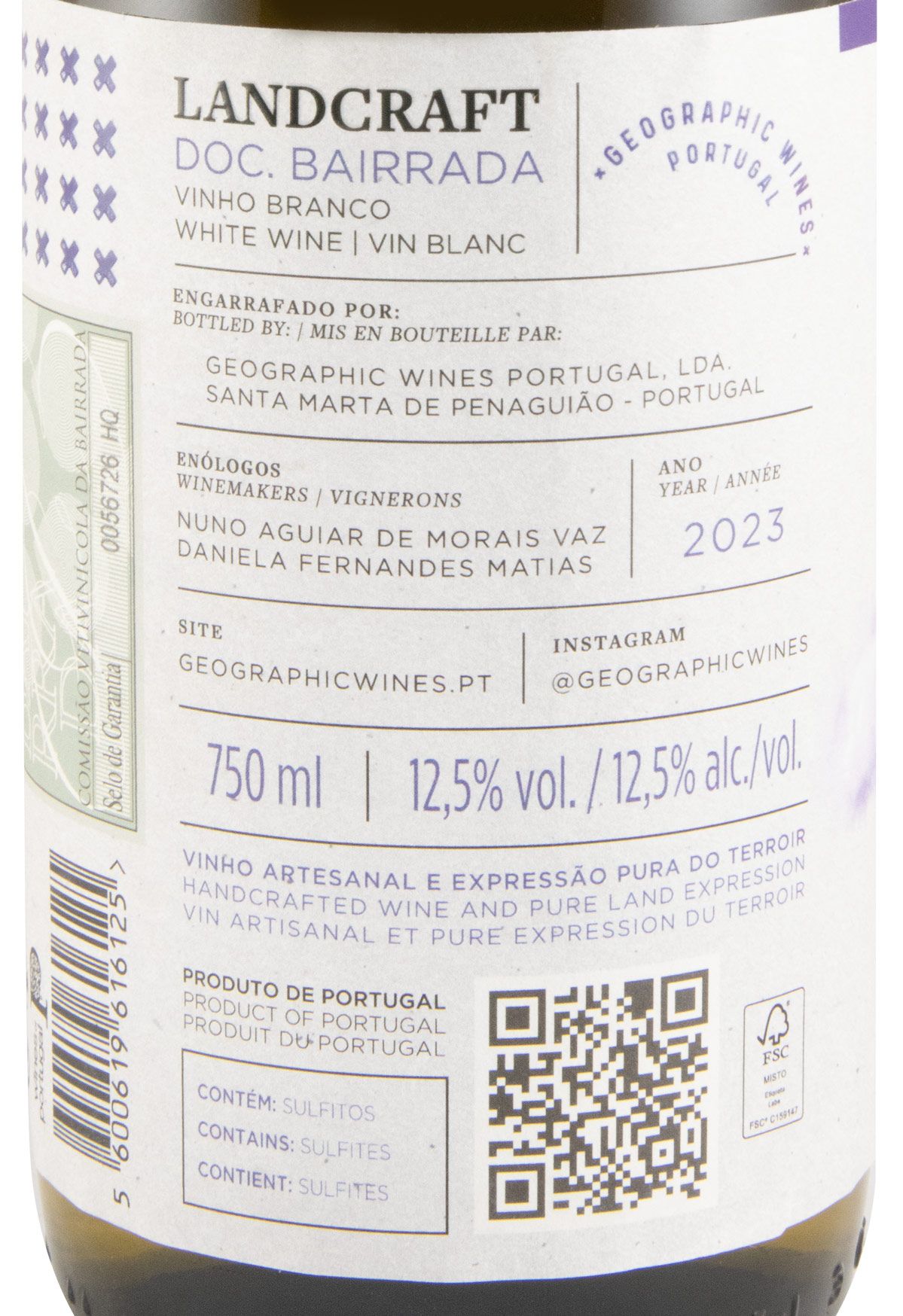2023 Landcraft Sauvignon Blanc white