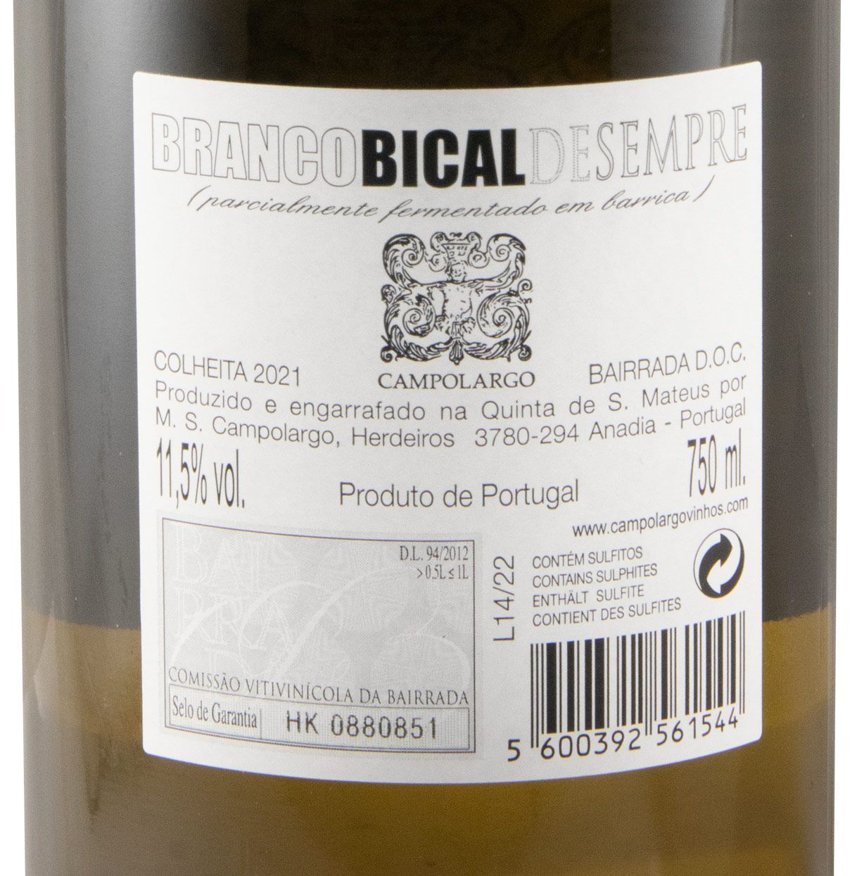 2021 Campolargo Bical de Sempre white