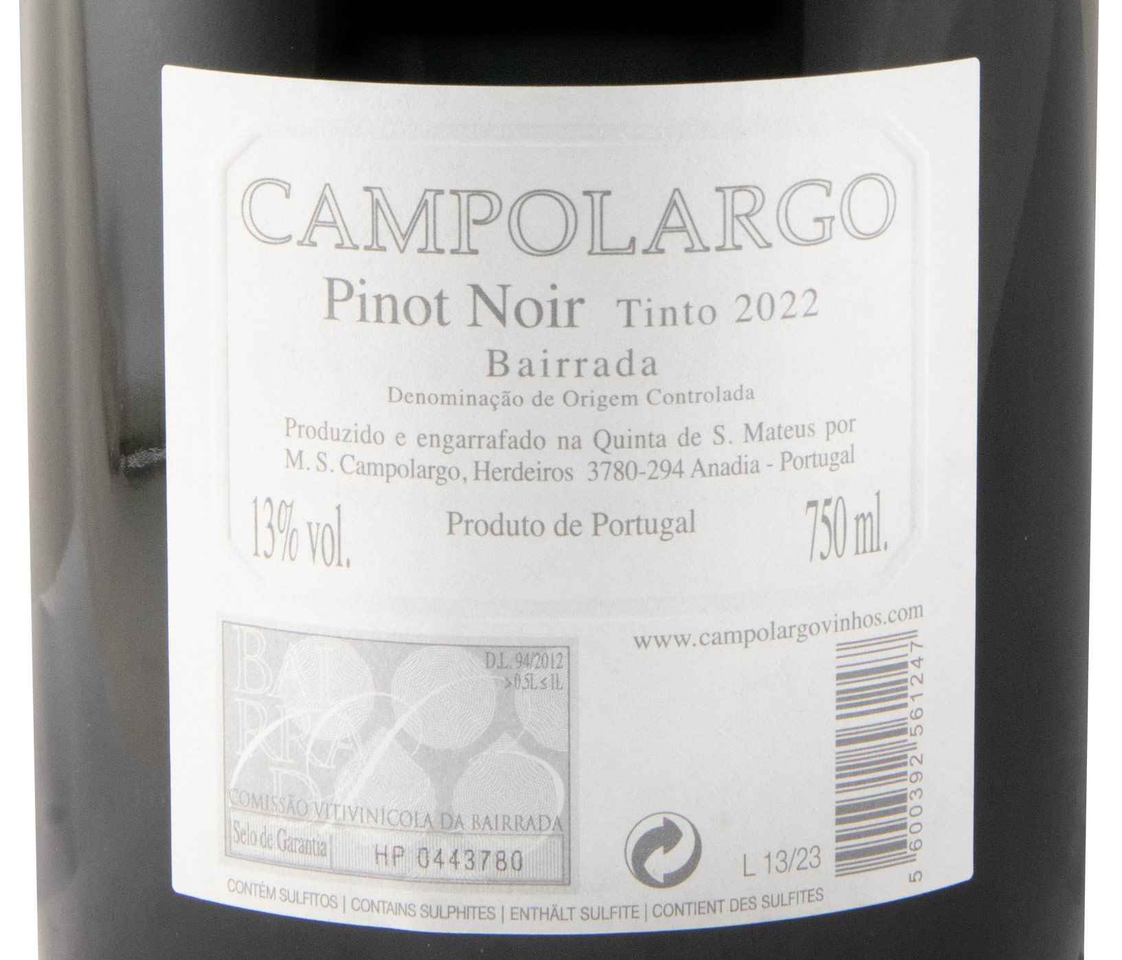 2022 Campolargo Pinot Noir tinto