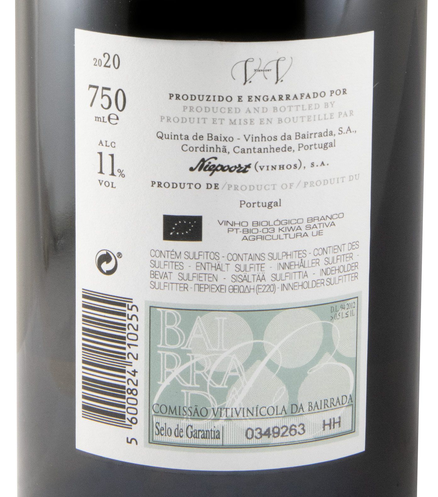 2020 Niepoort Quinta de Baixo Vinhas Velhas biológico branco