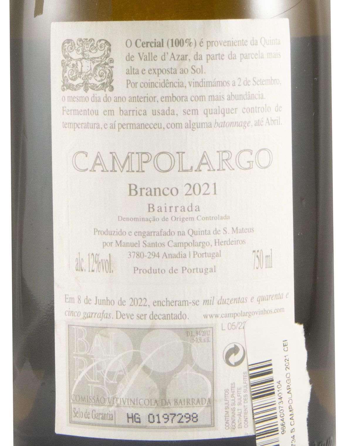2021 Campolargo Cerceal white
