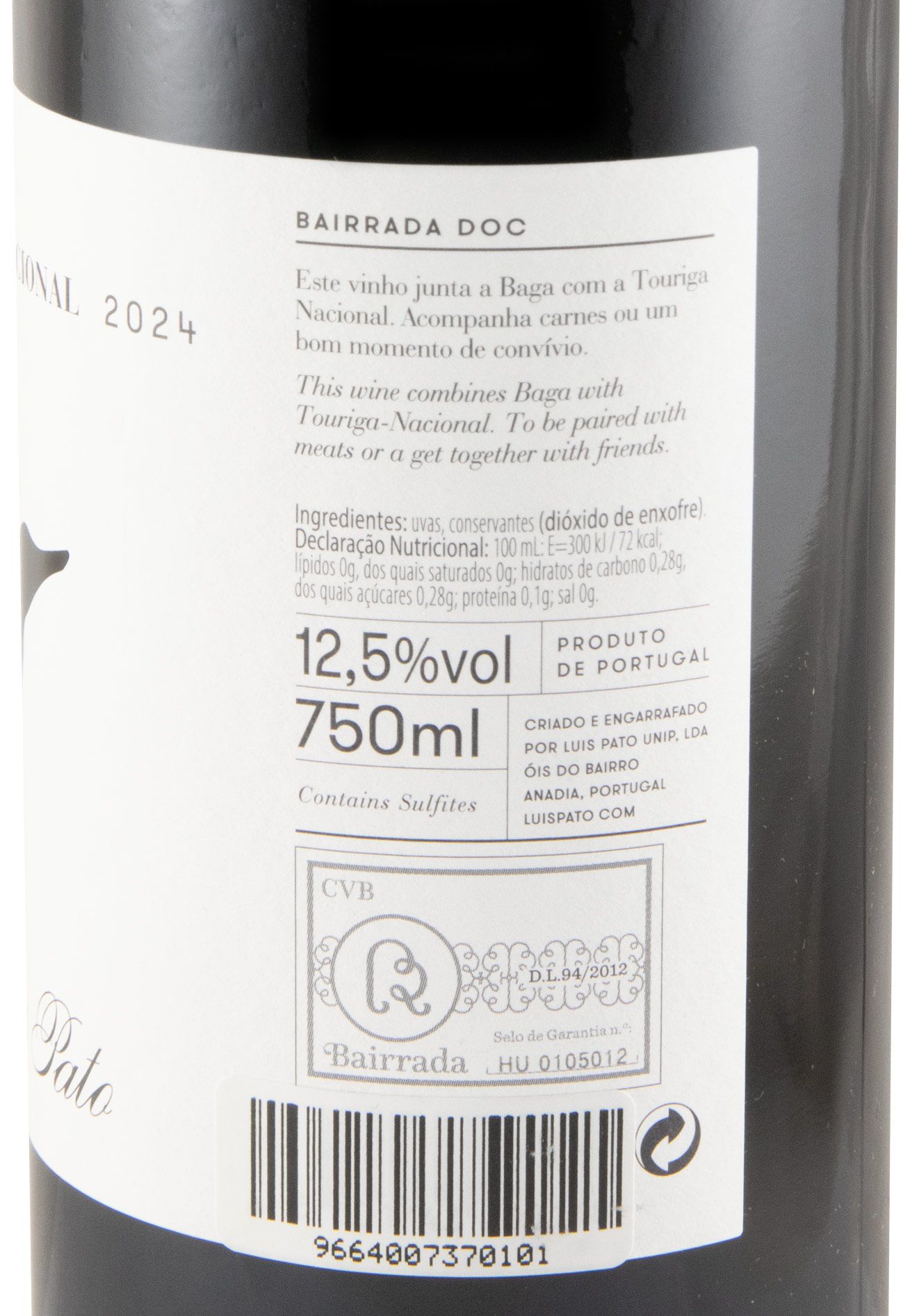 2024 Luís Pato Baga & Touriga Nacional tinto