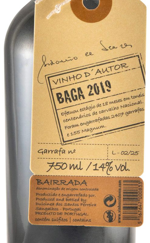 2019 Sidónio de Sousa Vinho D'Autor red