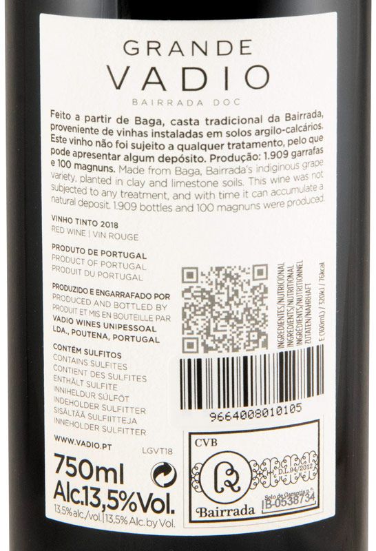 2018 Grande Vadio Baga tinto