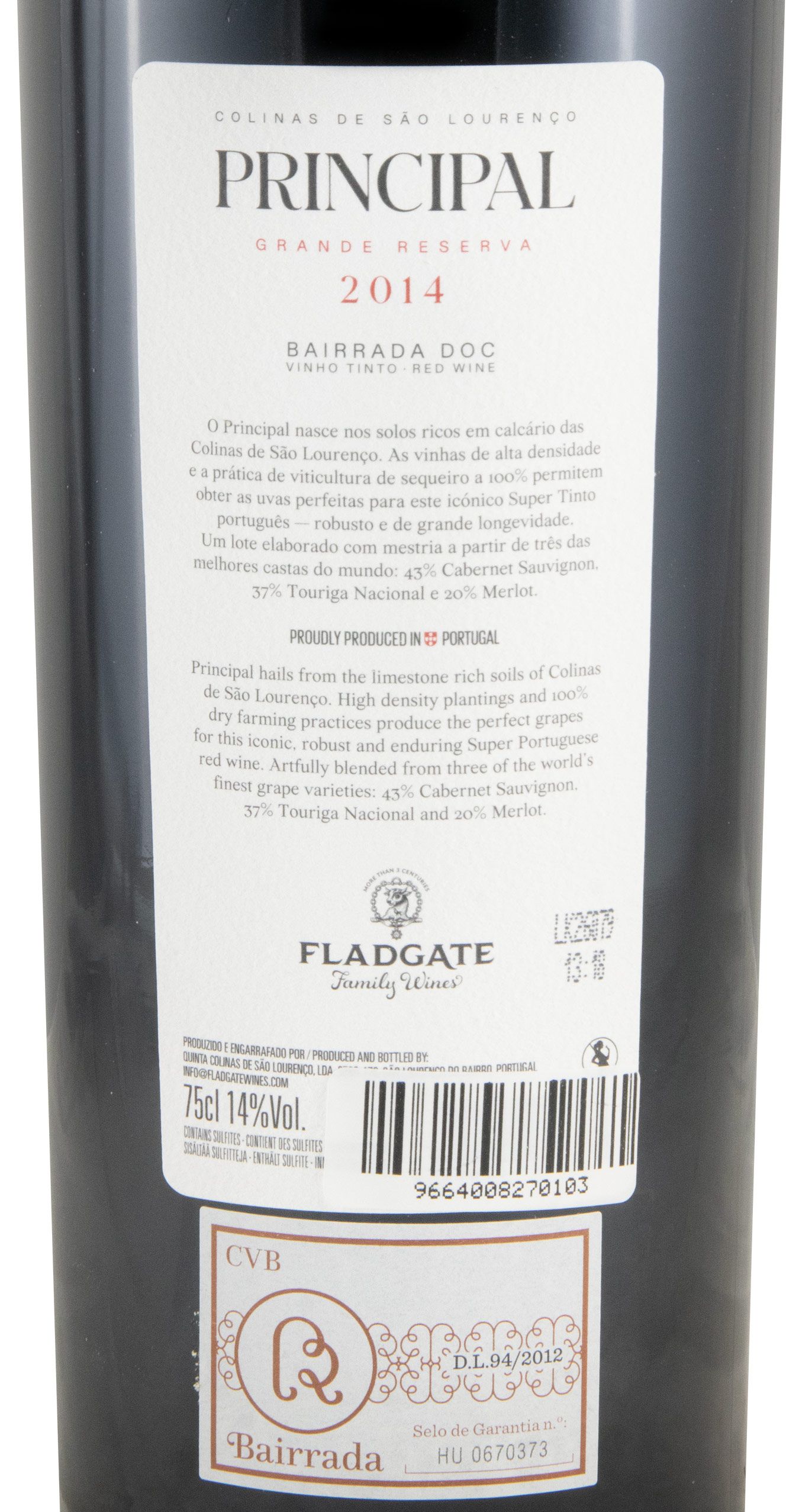 2014 Principal Grande Reserva tinto