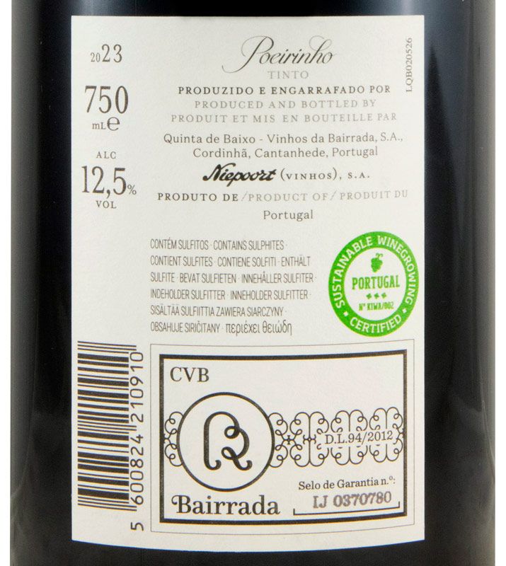 2023 Niepoort Quinta de Baixo Poeirinho Baga tinto