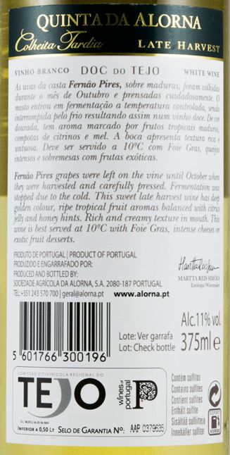 2015 Quinta da Alorna Late Harvest white 37.5cl