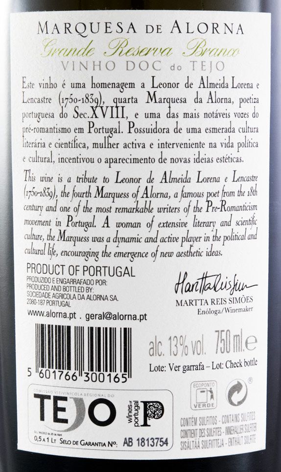 2015 Marquesa de Alorna Grande Reserva branco