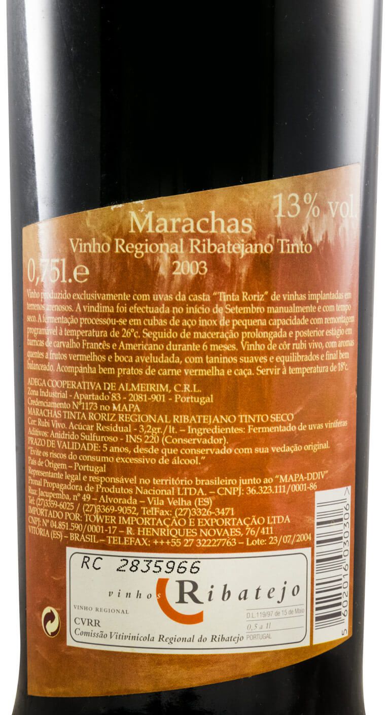 2003 Marachas Tinta Roriz tinto