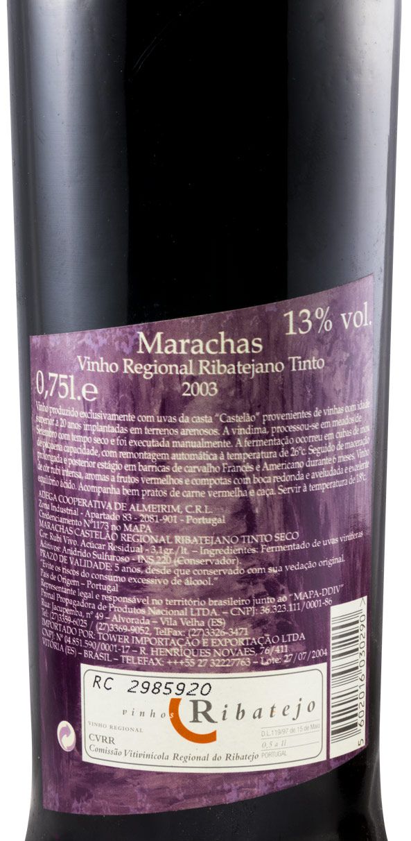 2003 Marachas Castelão red