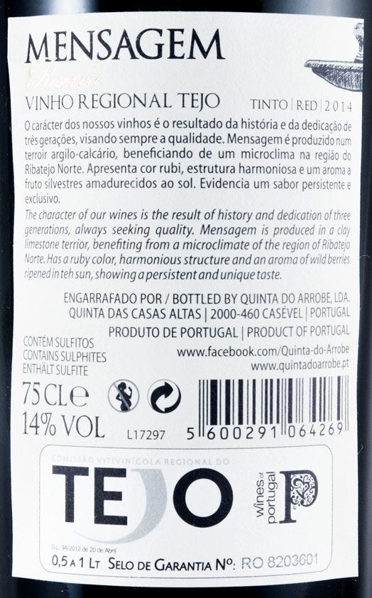 2014 Mensagem Reserva red