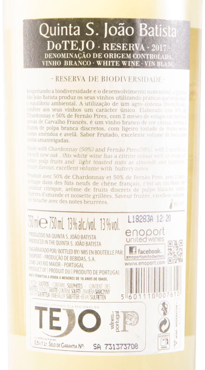 2017 Quinta S. João Batista Chardonnay & Fernão Pires Reserva branco