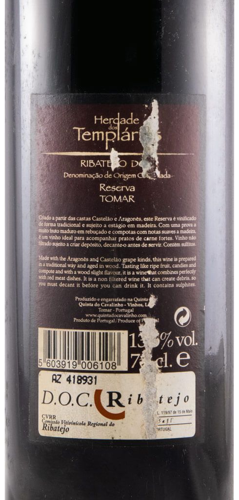2005 Herdade dos Templários Reserva red