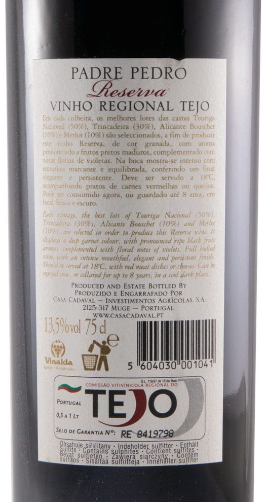 2007 Casa Cadaval Padre Pedro Reserva red