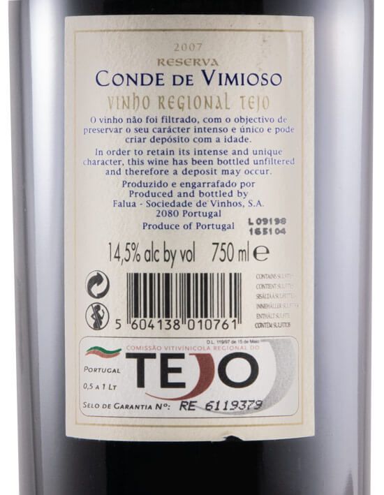 2007 Conde Vimioso Reserva red