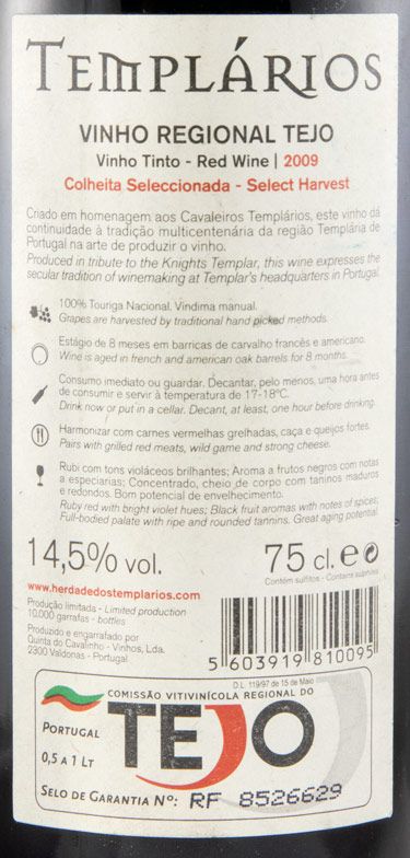 2009 Herdade dos Templários Touriga Nacional tinto