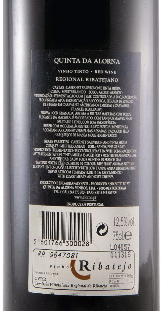 2002 Quinta da Alorna Reserva tinto