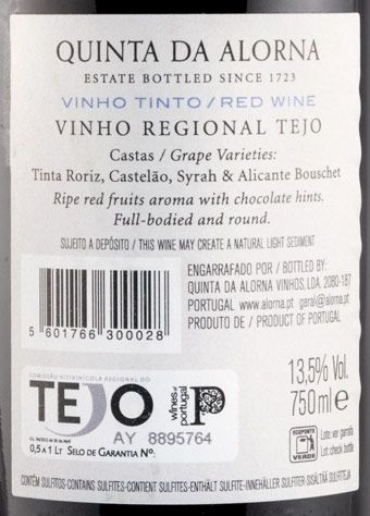 2018 Quinta da Alorna red