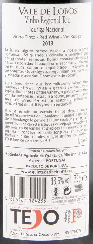 2013 Vale de Lobos Touriga Nacional red
