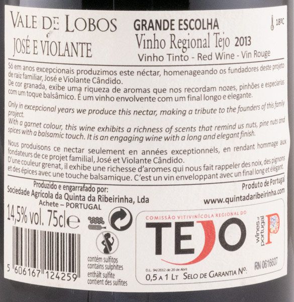 2013 Vale de Lobos Grande Escolha red