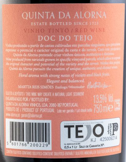2018 Quinta da Alorna Touriga Nacional red
