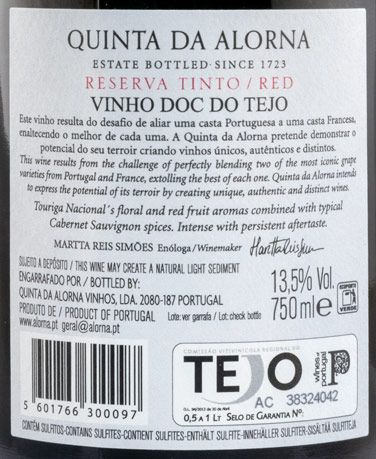 2017 Quinta da Alorna Reserva Touriga Nacional & Cabernet Sauvignon red