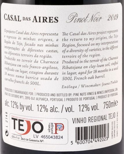2019 Casal das Aires Pinot Noir tinto
