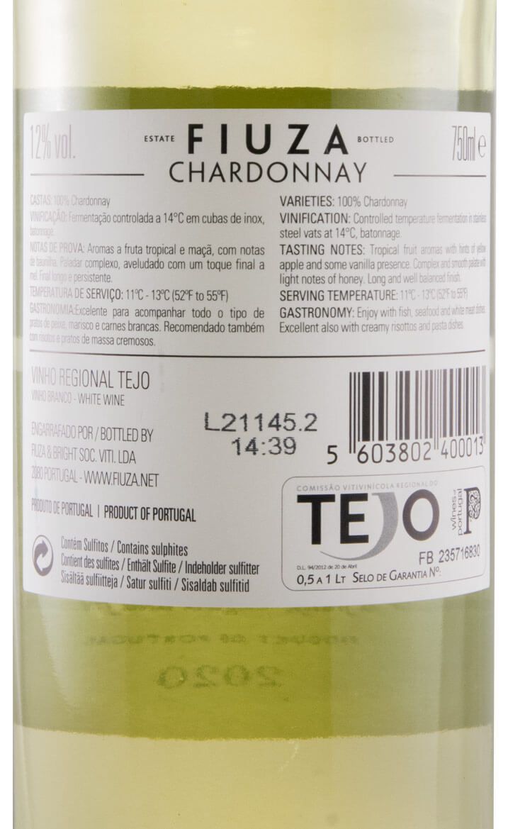 2020 Fiuza Chardonnay white