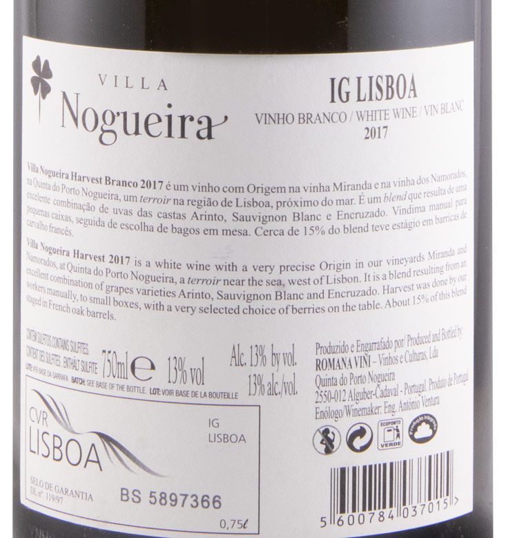 2017 Villa Nogueira Harvest branco