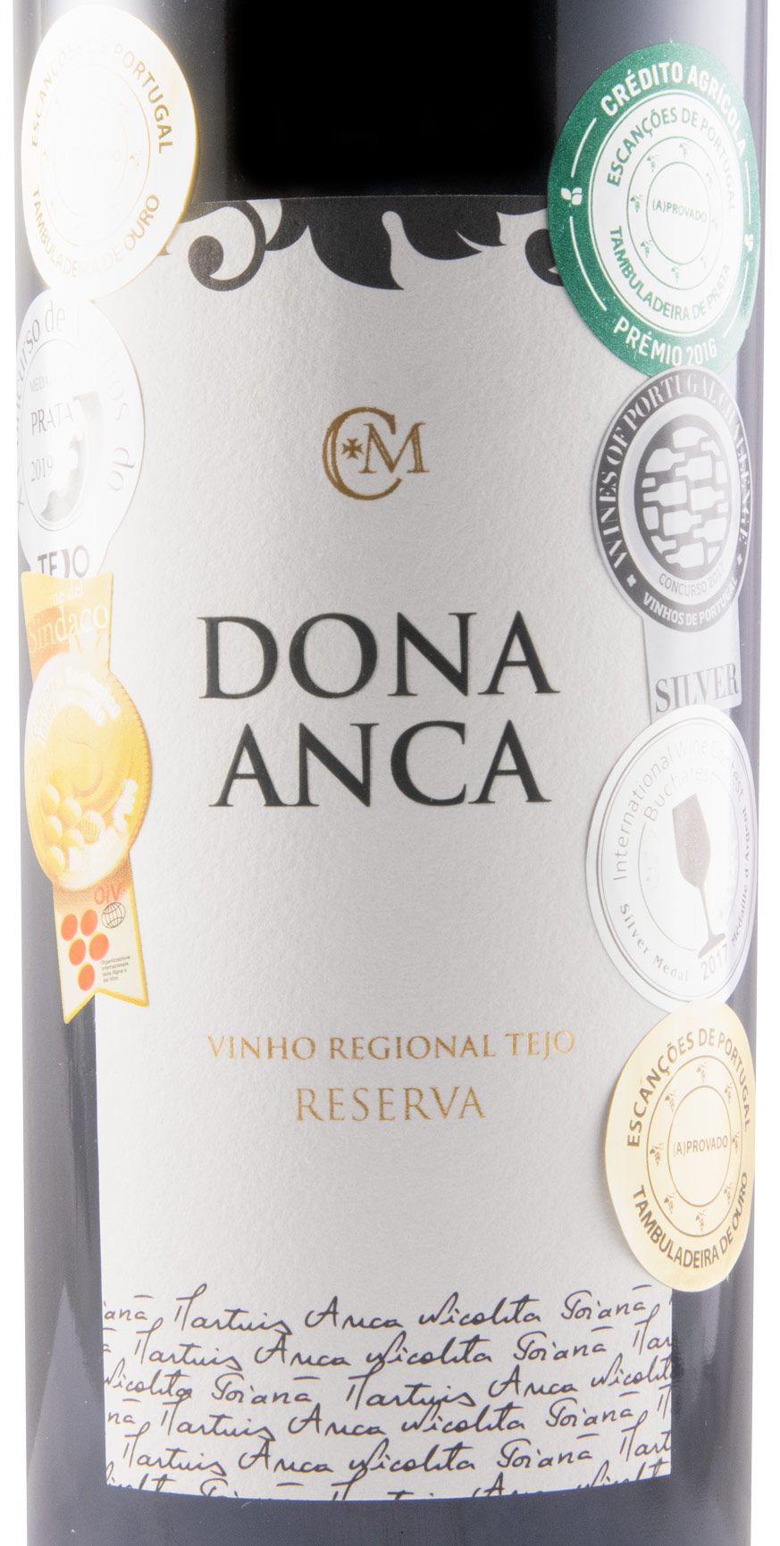 2015 Dona Anca Reserva tinto (rótulo danificado)