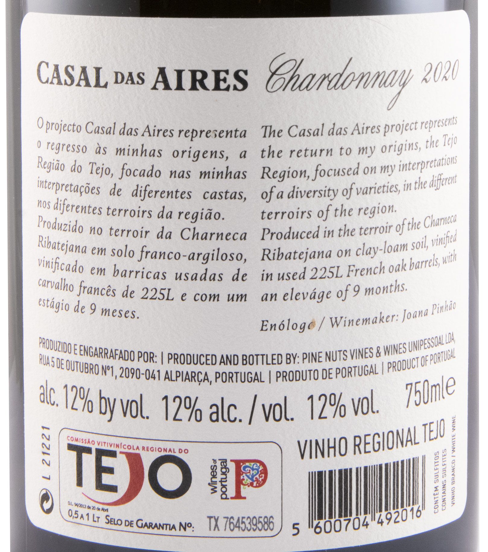 2020 Casal das Aires Chardonnay white