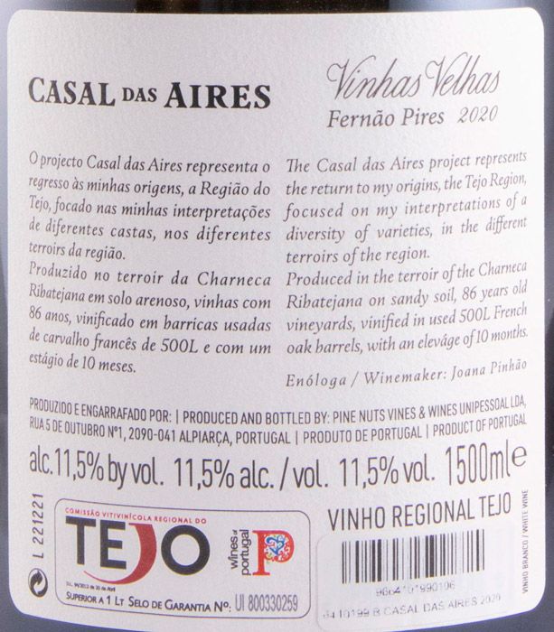 2020 Casal das Aires Vinhas Velhas Fernão Pires branco 1,5L