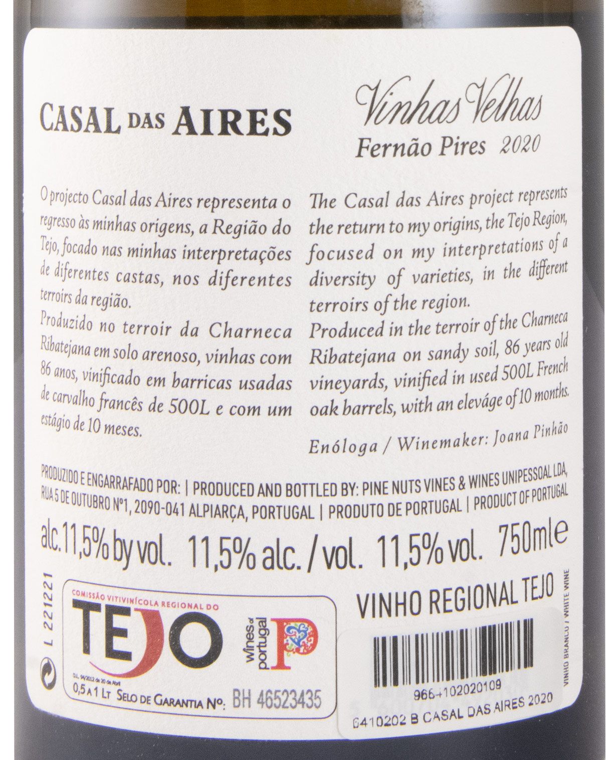 2020 Casal das Aires Vinhas Velhas Fernão Pires white