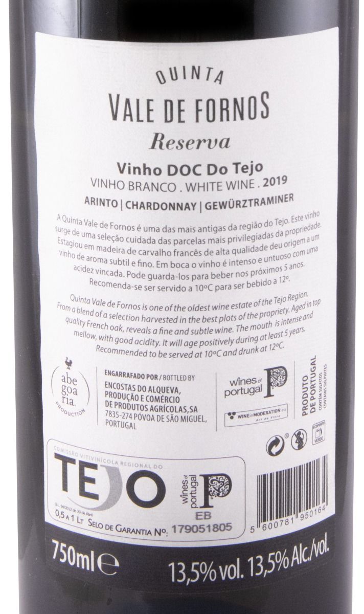 2019 Quinta Vale de Fornos Reserva white