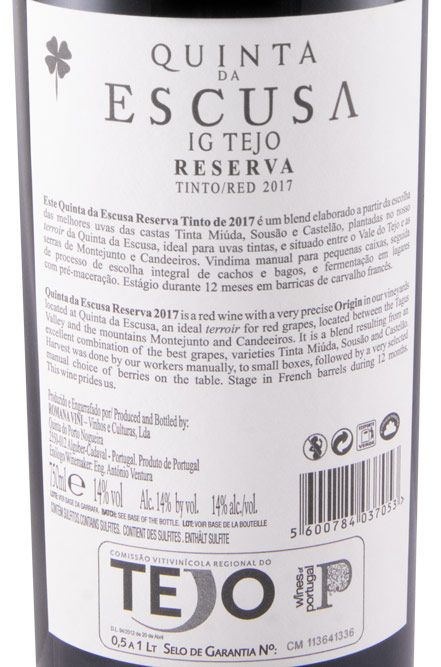 2017 Quinta da Escusa Reserva tinto