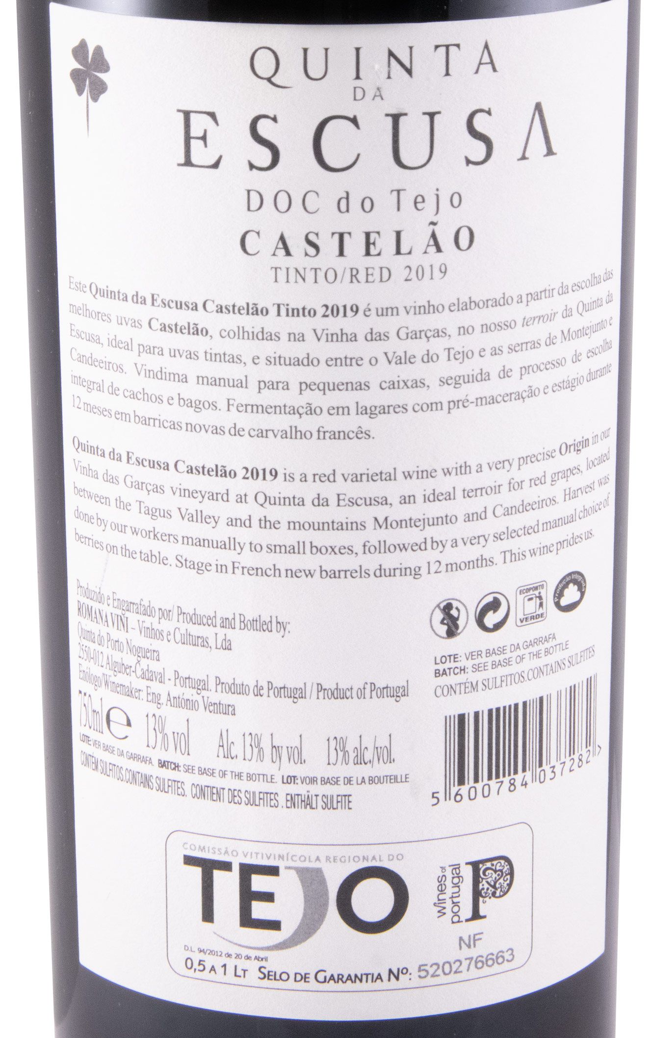 2019 Quinta da Escusa Castelão tinto
