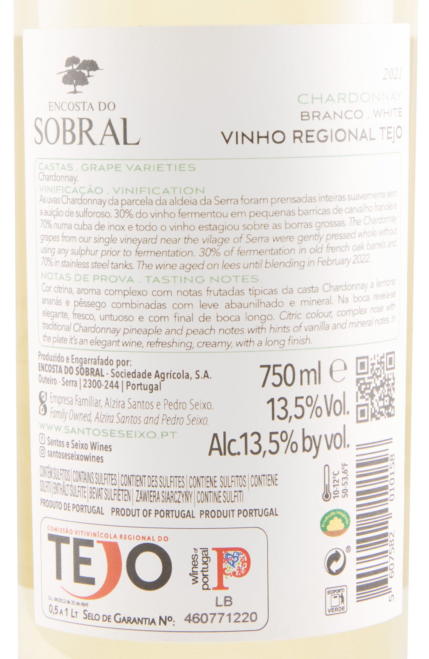 2021 Encosta do Sobral Chardonnay white