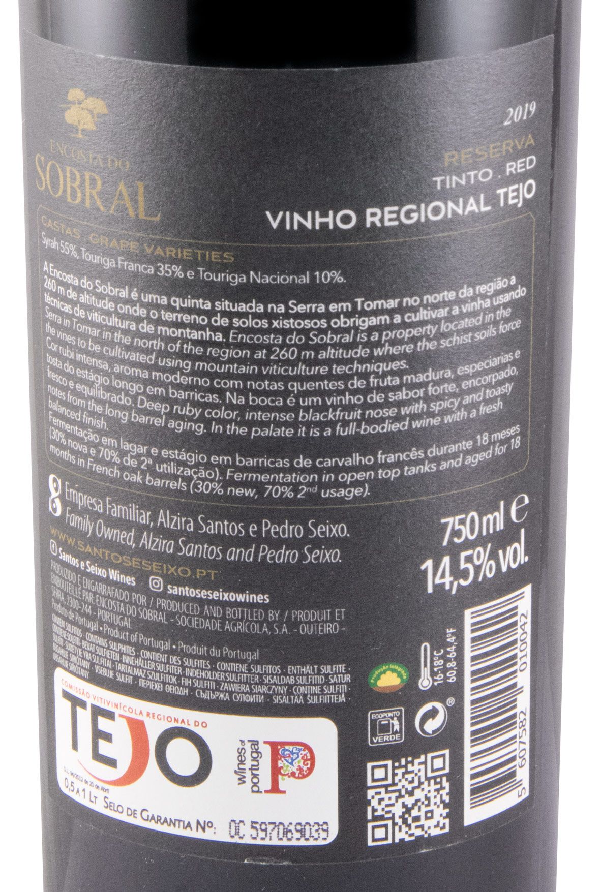 2019 Encosta do Sobral Reserva red