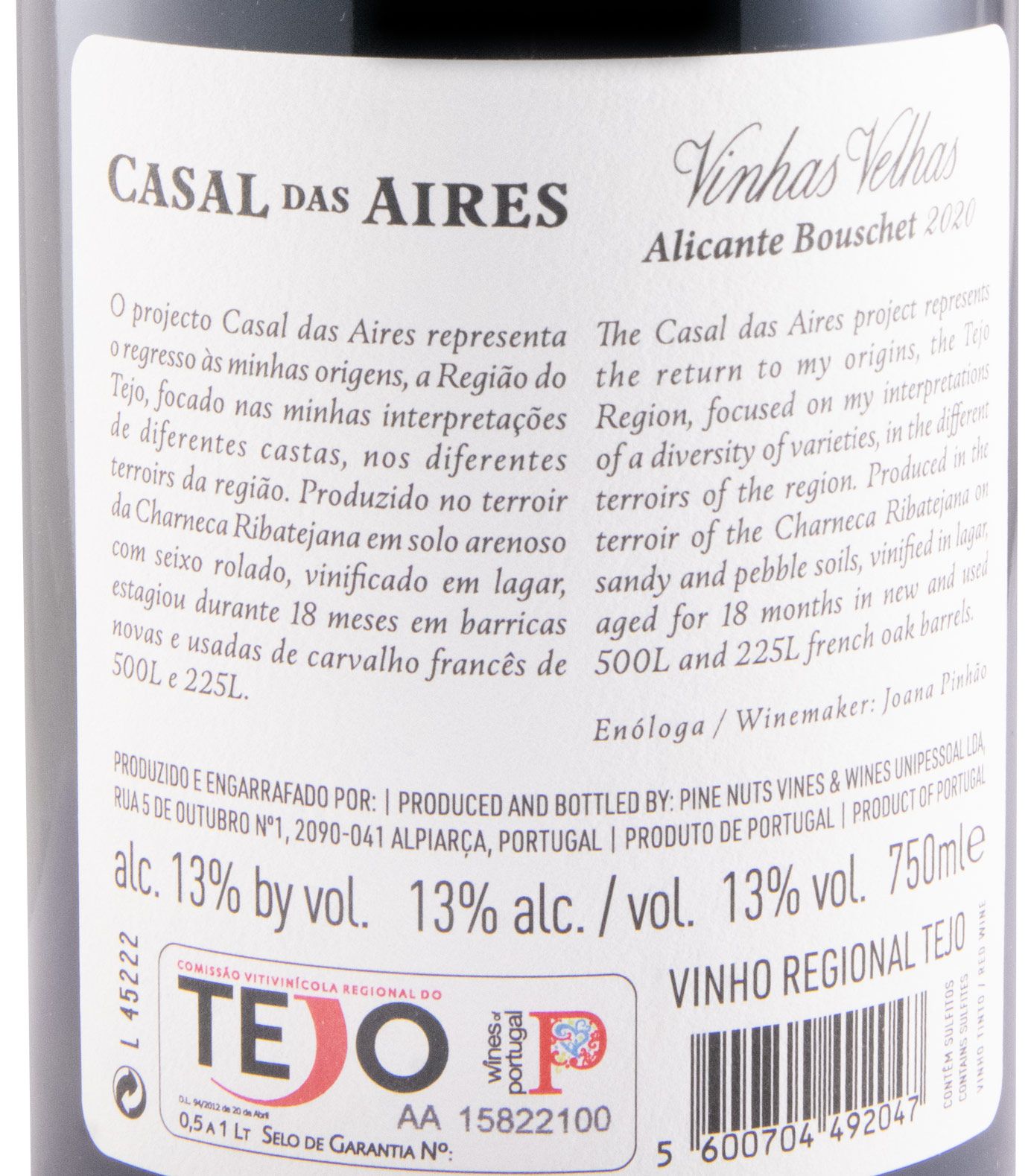 2020 Casal das Aires Vinhas Velhas Alicante Bouschet red
