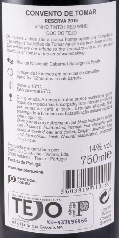 2018 Convento de Tomar Reserva red