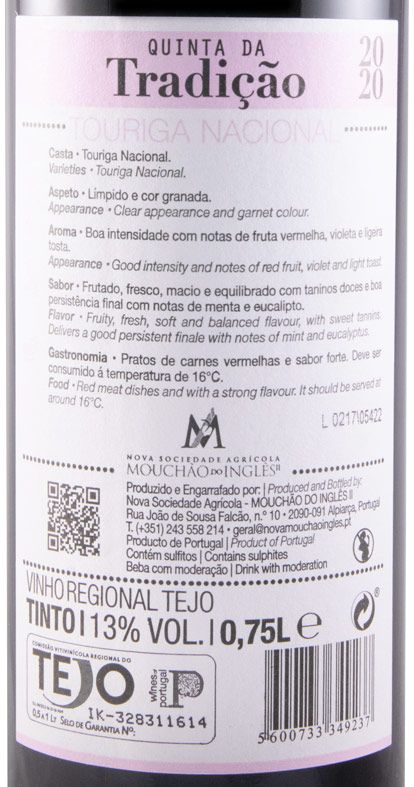2020 Quinta da Tradição Touriga Nacional tinto