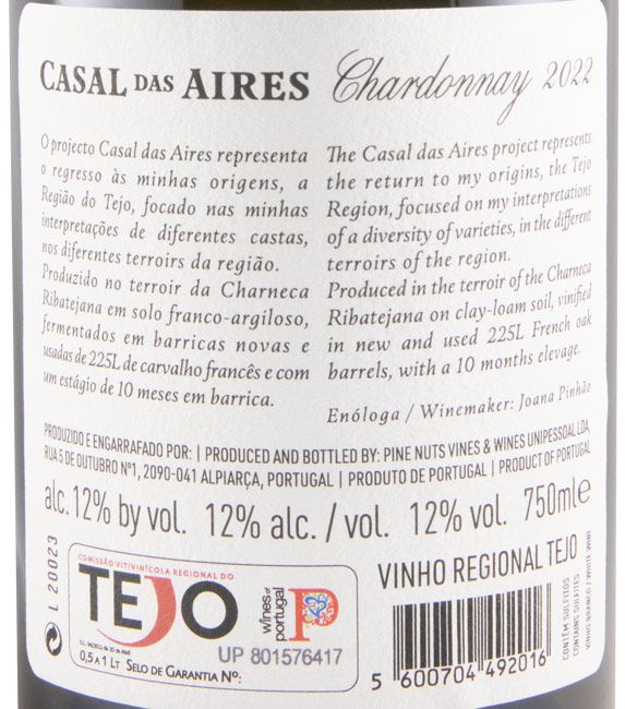 2022 Casal das Aires Chardonnay white