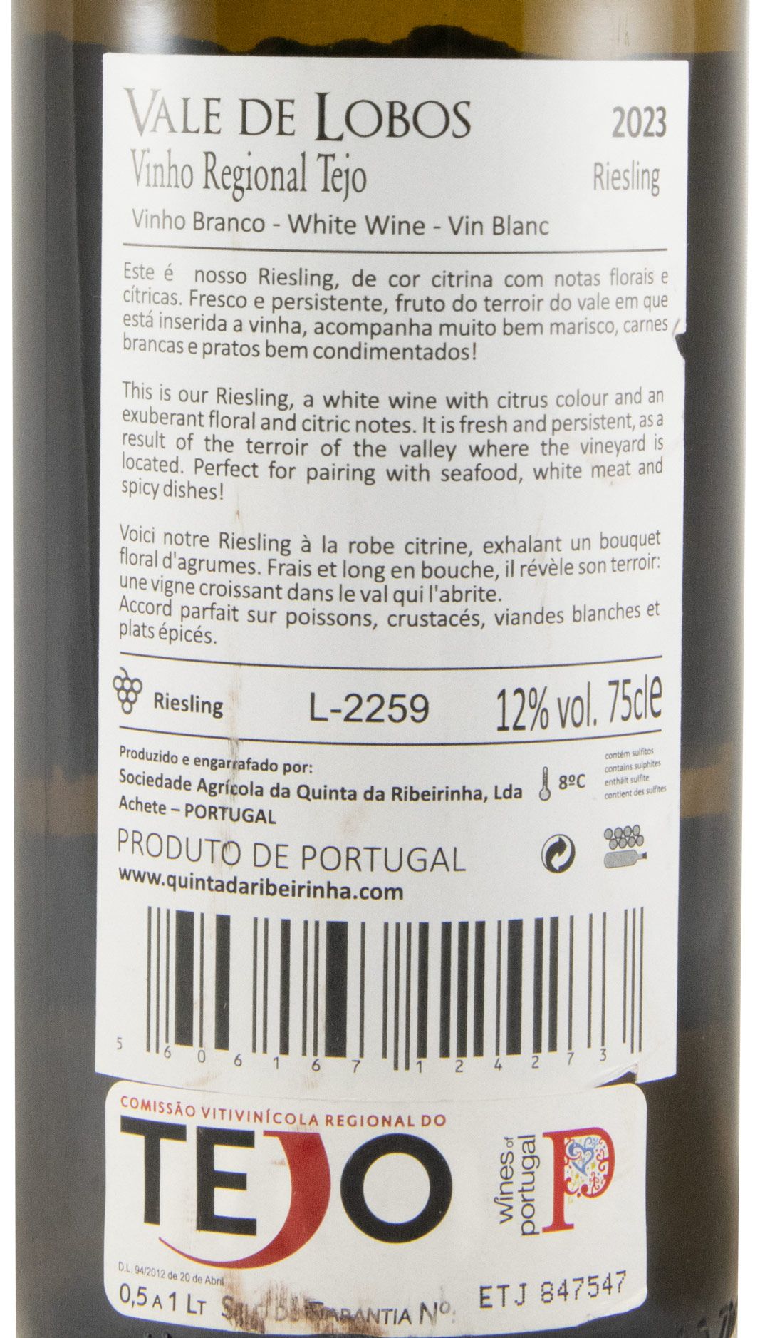 2023 Vale de Lobos Riesling white