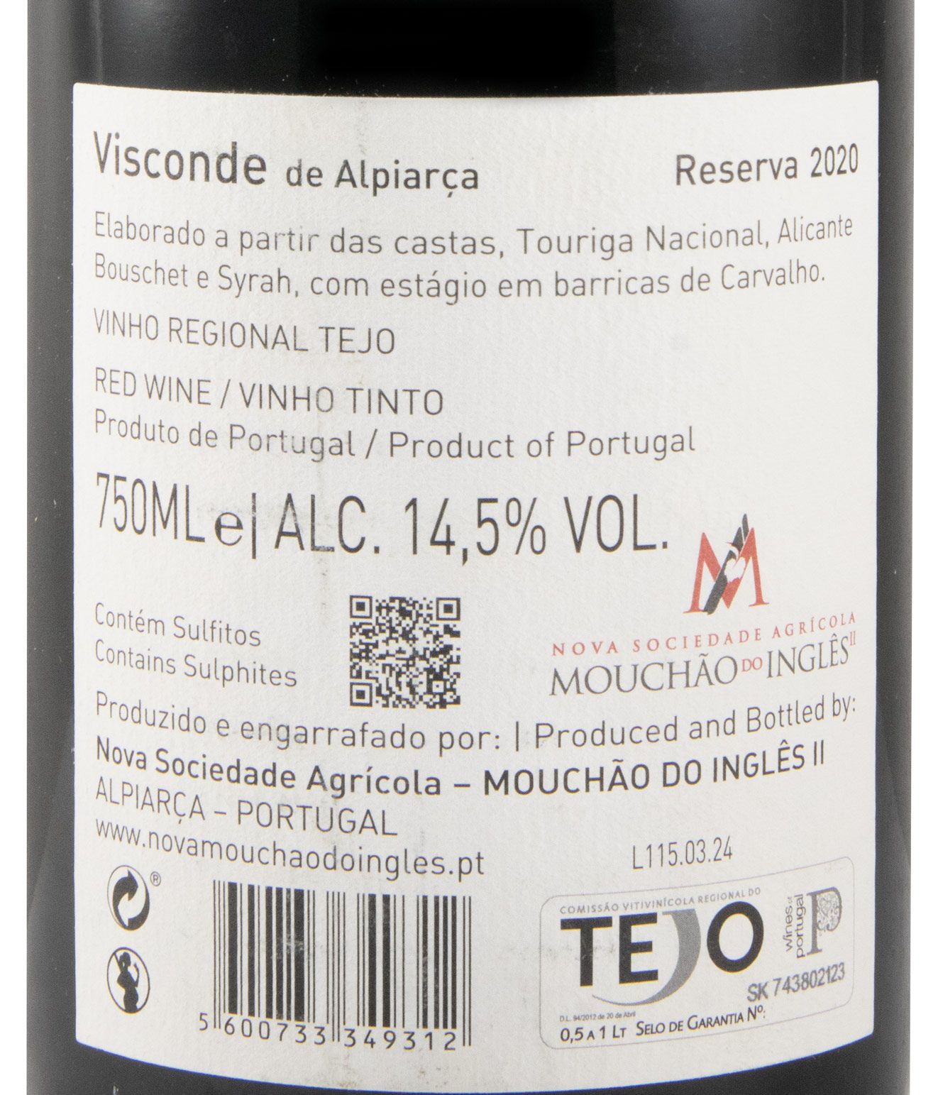 2020 Visconde de Alpiarça Reserva red