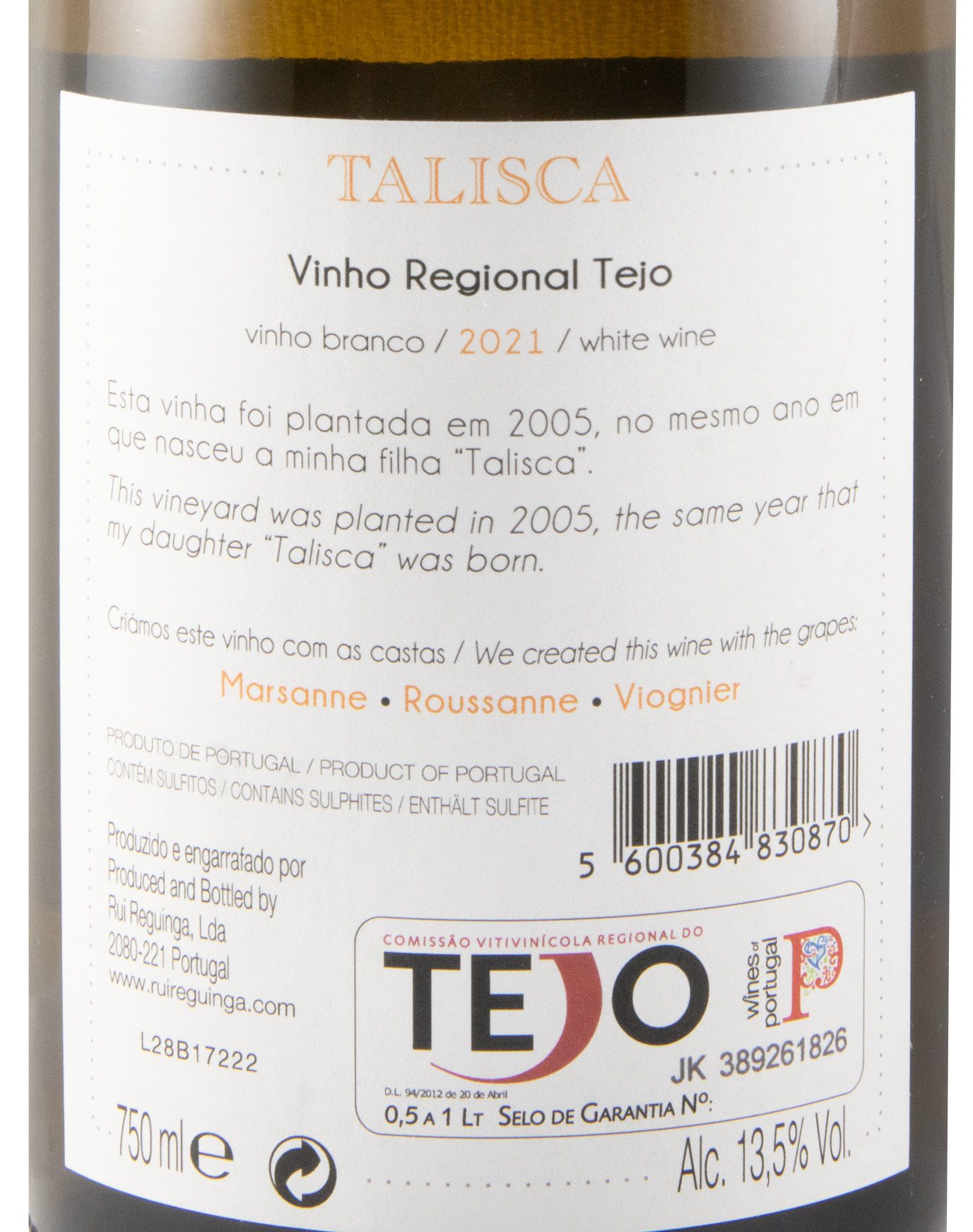 2021 Vinha da Talisca white
