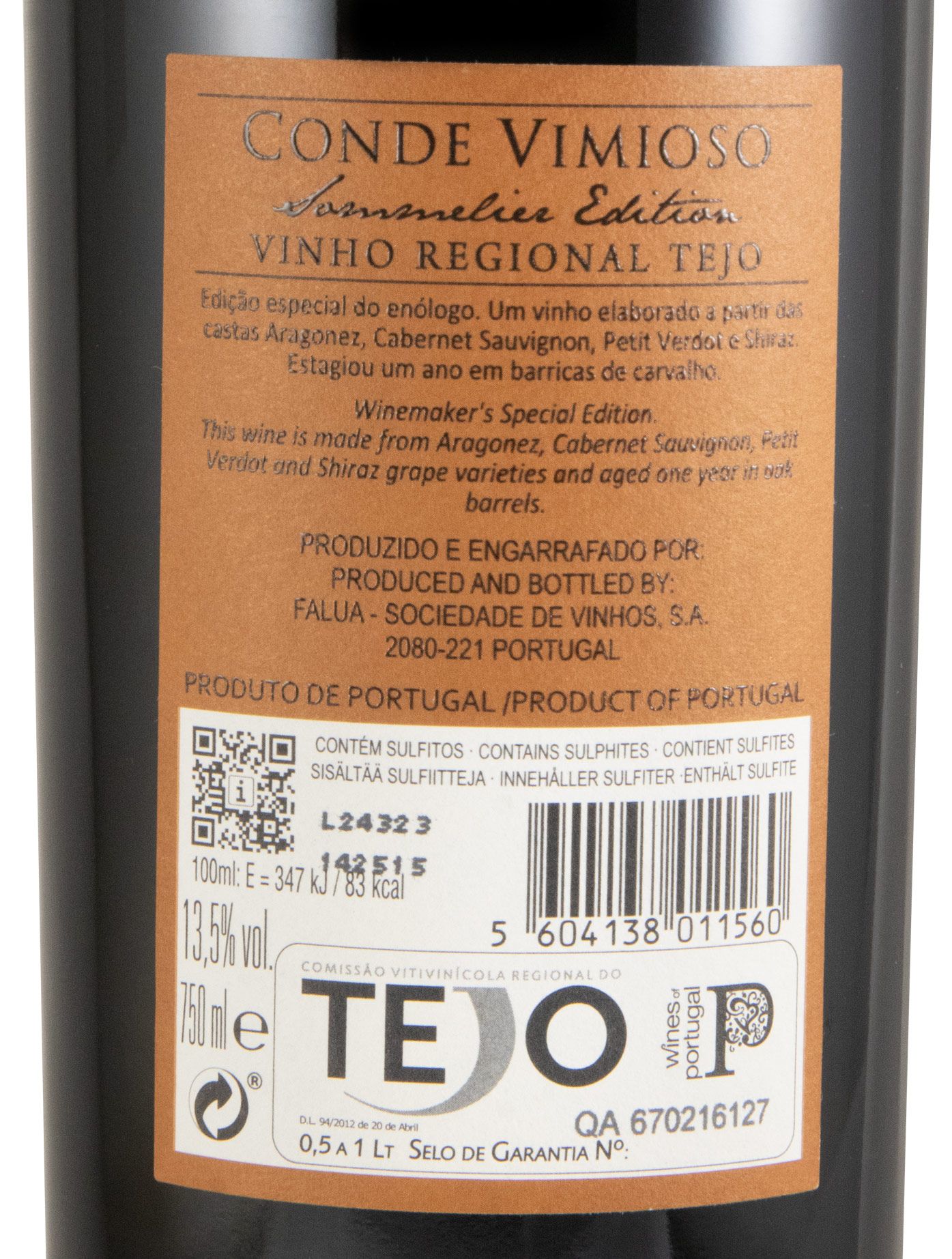 2022 Conde Vimioso Sommelier Edition tinto