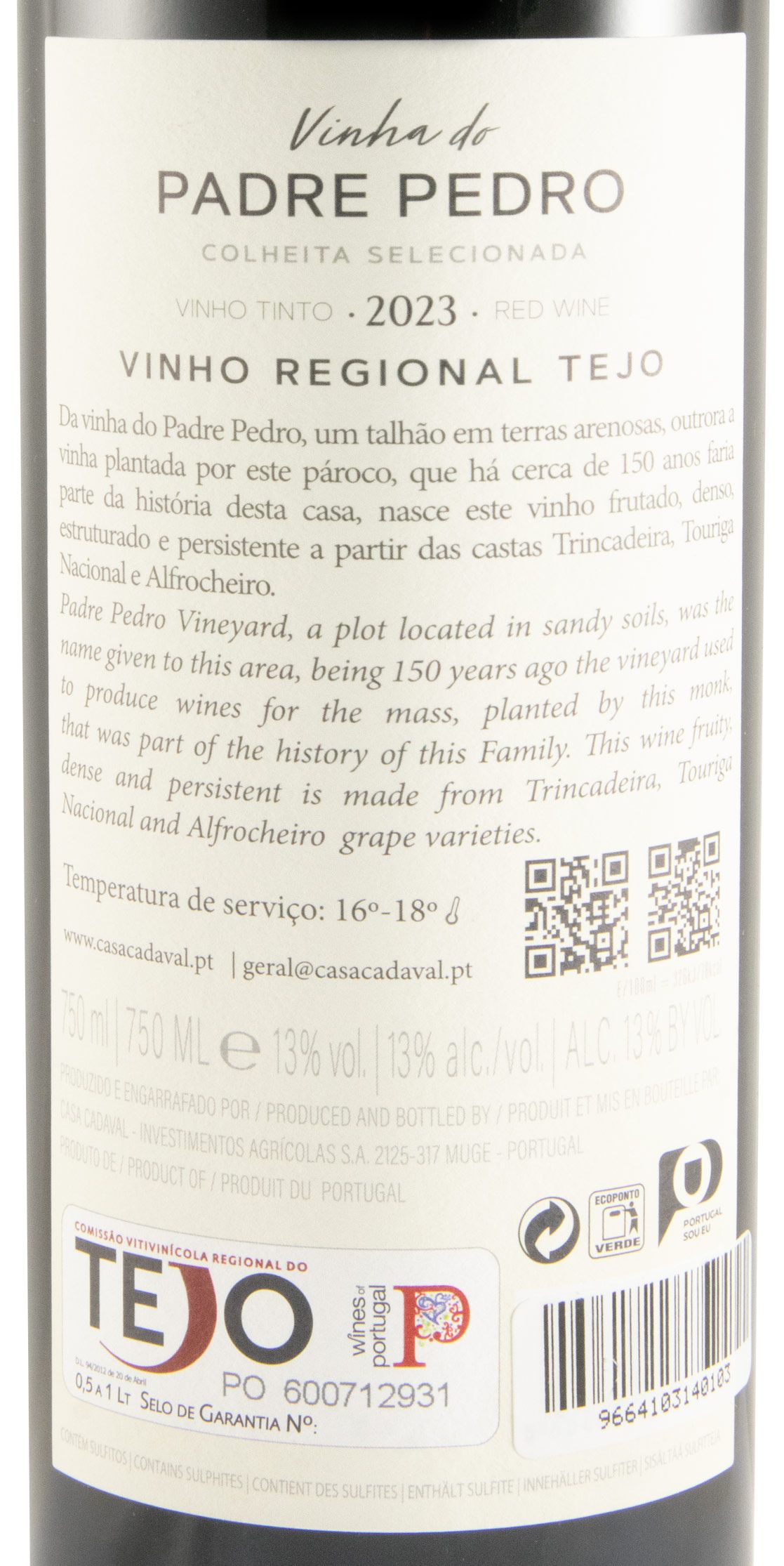 2023 Casa Cadaval Vinha do Padre Pedro tinto
