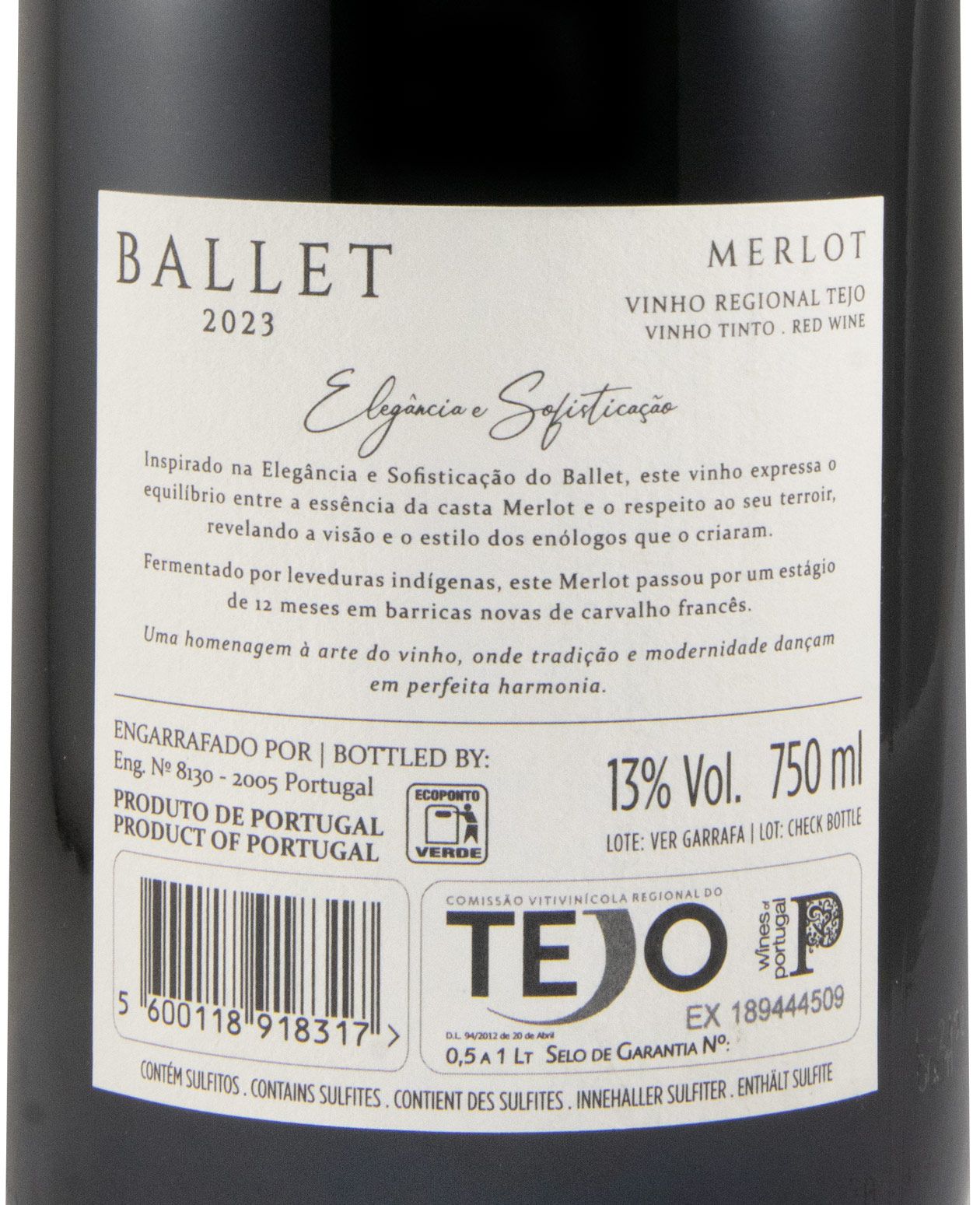 2023 Ballet Merlot red