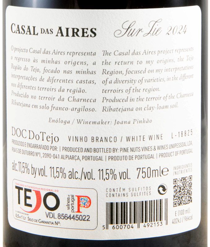 2024 Casal das Aires Sur Lie branco
