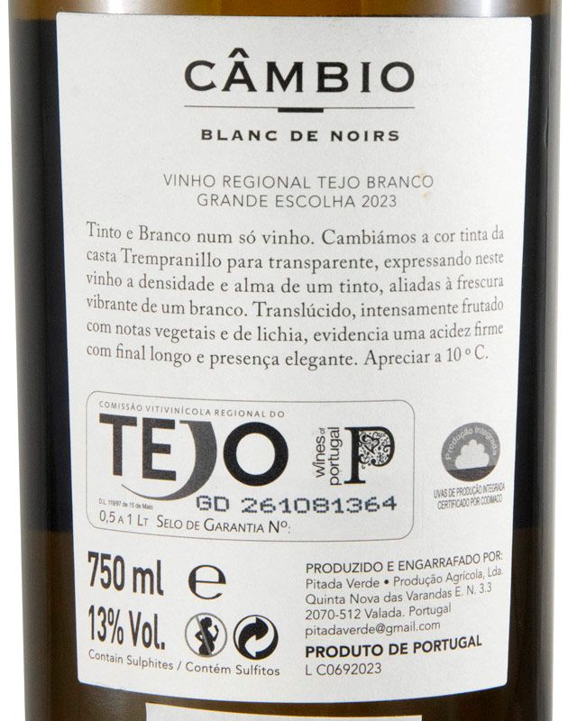 2023 Câmbio Blanc de Noirs Grande Escolha white